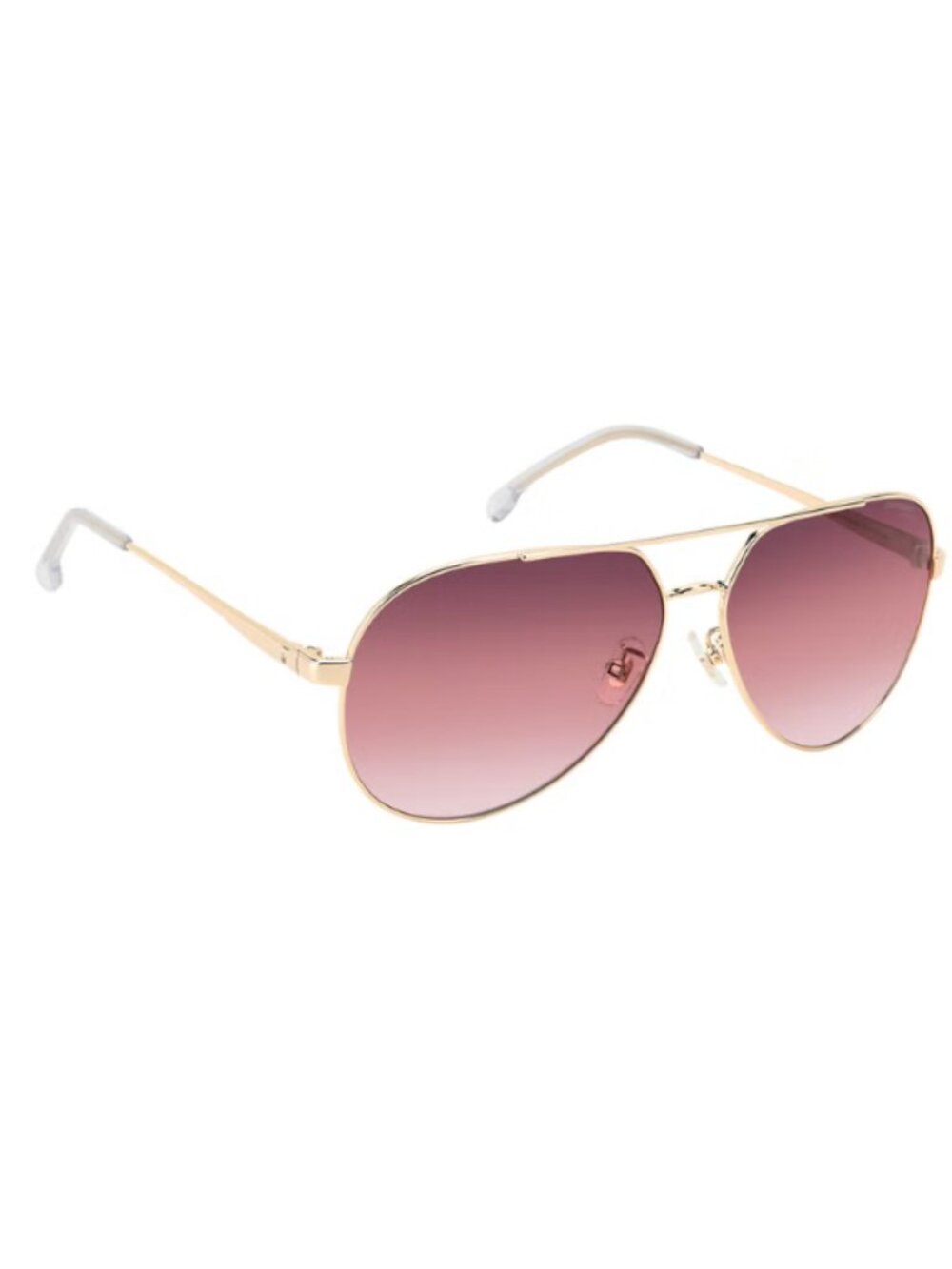 Carrera 3005/S Gold Aviator Sunglasses Burgundy Pink Gradient 63mm w/ Case